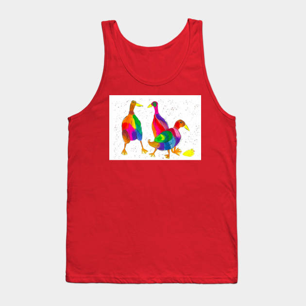 Colourful Ducks Tank Top by Casimirasquirkyart